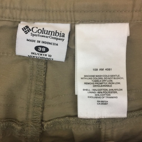 Columbia Men's Green Hiking Shorts Size 38 D31 - Picture 2 of 4